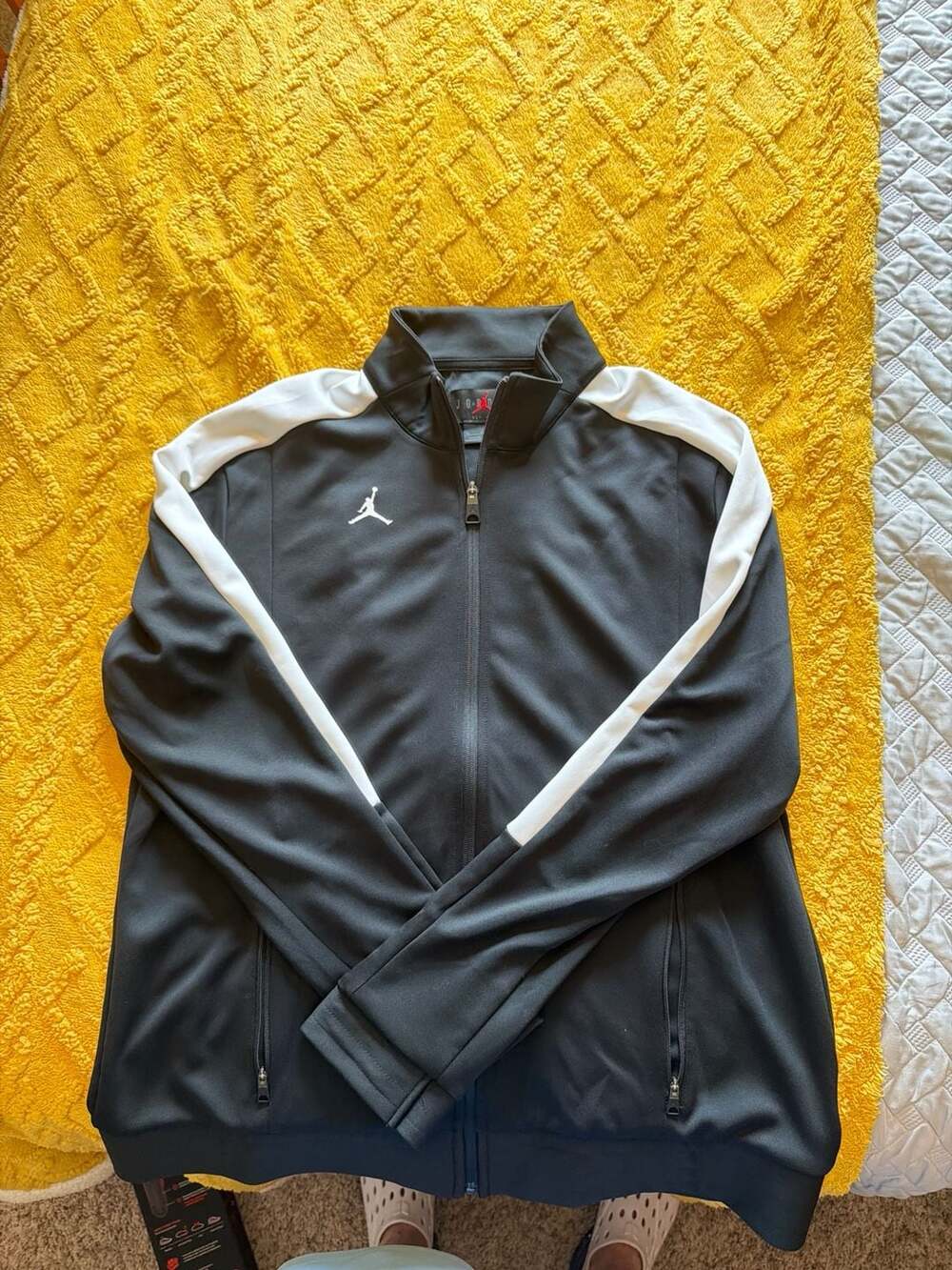Jordan Brand Full-Zip Training Track Jacket Black White XL